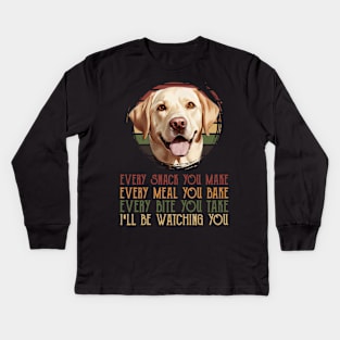 Labrador Allure T-Shirts That Showcase Every Meal You Bake of Labradors Kids Long Sleeve T-Shirt